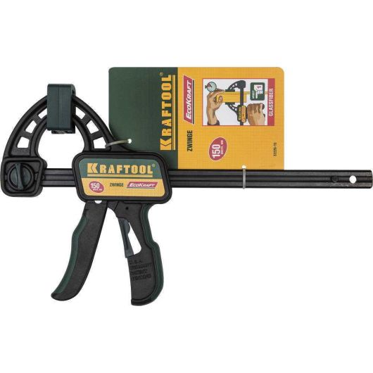 Пистолетная струбцина KRAFTOOL EcoKraft 150х350 мм 150 кгс 32226-15, изображение 9 • Купить по низкой цене в интернет-магазине СМЭК