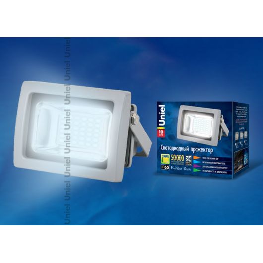 Купить Прожектор  светодиодный ULF-S04-10W-DW IP65 85-265В GREY картон в интернет-магазине СМЭК