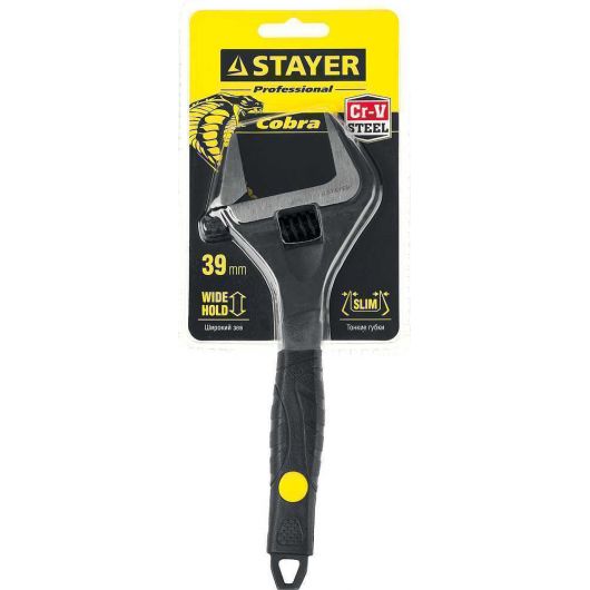 Разводной ключ STAYER Cobra 200 / 39 мм 27264-20, изображение 3 • Купить по низкой цене в интернет-магазине СМЭК