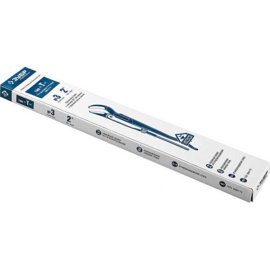 Трубный ключ с изогнутыми губками  ЗУБР Профессионал Тип "Т"  №3 2" 560 мм 27337-3, изображение 2 • Купить по низкой цене в интернет-магазине СМЭК
