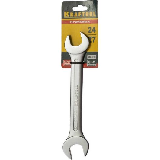 Рожковый гаечный ключ KRAFTOOL 24 х 27 мм 27033-24-27, изображение 2 • Купить по низкой цене в интернет-магазине СМЭК