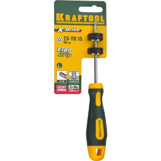 KRAFTOOL Х-Drive TX HOLE15x80 отвертка, 250077-15-080, изображение 5 • Купить по низкой цене в интернет-магазине СМЭК