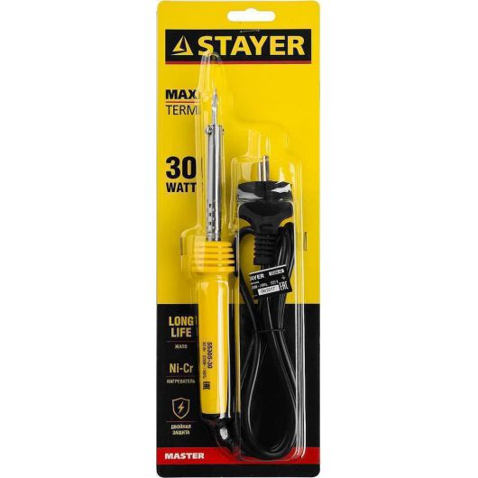 Электропаяльник STAYER MAXTerm 30 Вт 220 В 55305-30, изображение 4 • Купить по низкой цене в интернет-магазине СМЭК
