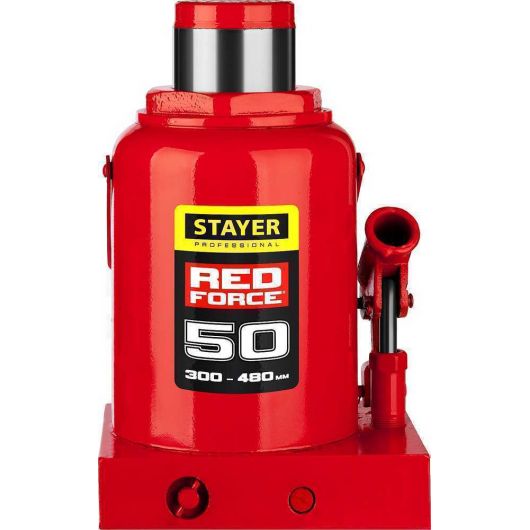 Гидравлический бутылочный домкрат STAYER  RED FORCE 50т 300-480 мм  43160-50, изображение 10 • Купить по низкой цене в интернет-магазине СМЭК