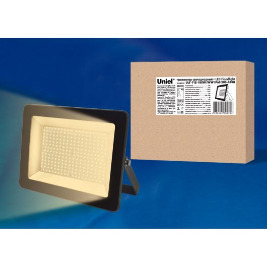 Купить Прожектор  светодиодный ULF-F18-100W-WW IP65 200-240В BLACK в интернет-магазине СМЭК