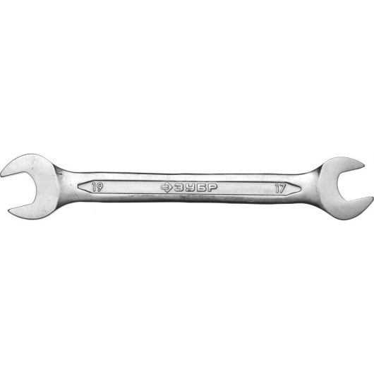 Рожковый гаечный ключ ЗУБР 17х19 мм 27010-17-19 • Купить по низкой цене в интернет-магазине СМЭК