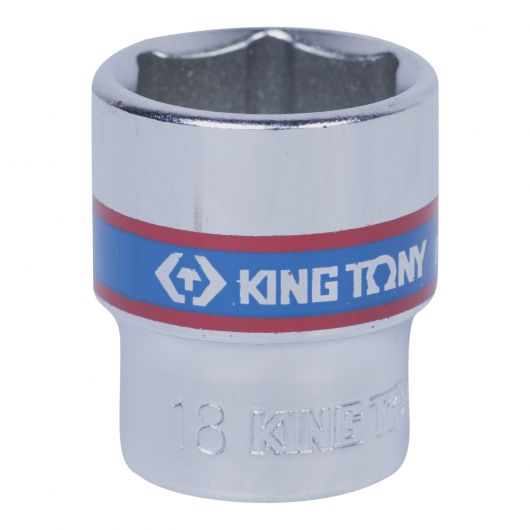 KING TONY Головка торцевая стандартная шестигранная 3/8", 18 мм, изображение 3 • Купить по низкой цене в интернет-магазине СМЭК
