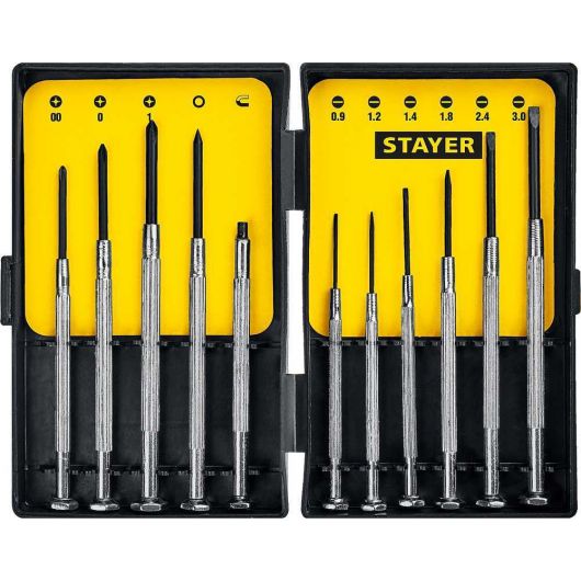 Часовые отвертки STAYER 11 предм. 2560-H11 • Купить по низкой цене в интернет-магазине СМЭК