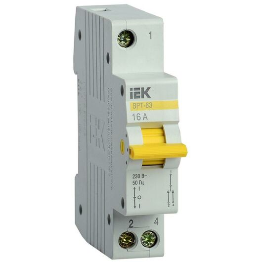 Выключатель-разъединитель трехпозиционный 1п ВРТ-63 16А IEK MPR10-1-016 • Купить по низкой цене в интернет-магазине СМЭК