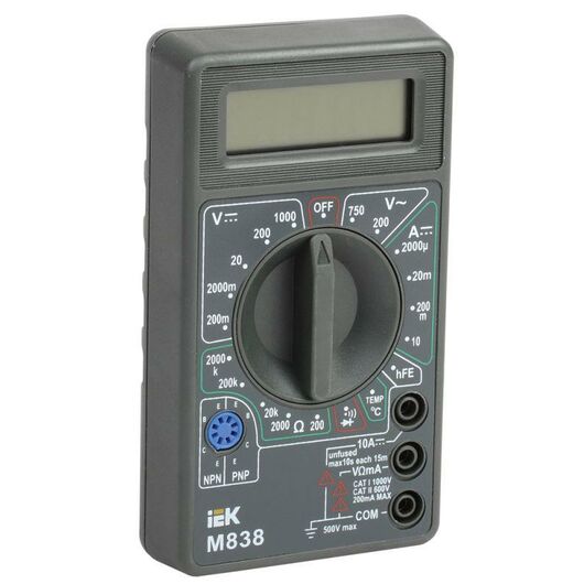Мультиметр цифровой Universal M838 IEK TMD-2S-838 • Купить по низкой цене в интернет-магазине СМЭК