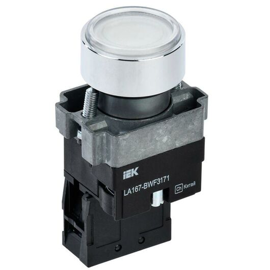 Кнопка LA167-BWF3171 d22мм RC 1з с подсвет. бел. IEK BBT20-BWF3171-1-12-67-K01 • Купить по низкой цене в интернет-магазине СМЭК