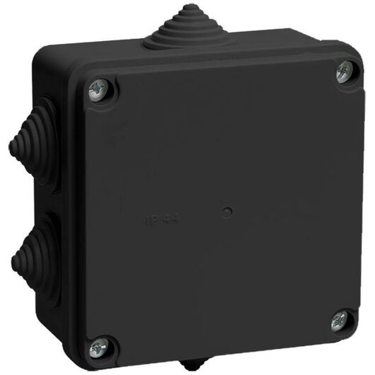 Коробка распаячная КМ41233 100х100х50мм IP44 6 вводов черн. IEK UKO11-100-100-050-K02-44 • Купить по низкой цене в интернет-магазине СМЭК