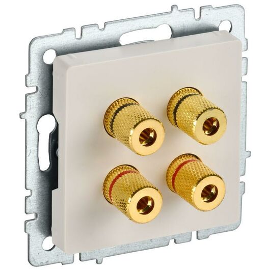 Аудиорозетка 4-м BRITE РА10-БрКр беж. IEK BR-S40-K10 • Купить по низкой цене в интернет-магазине СМЭК