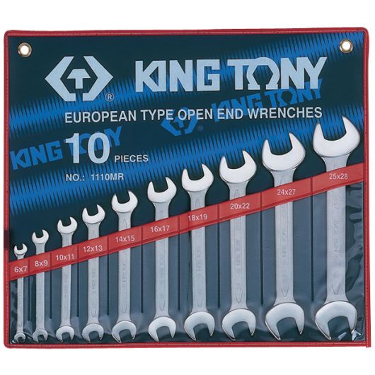 KING TONY Набор рожковых ключей, 6-28 мм, 10 предметов, изображение 2 • Купить по низкой цене в интернет-магазине СМЭК