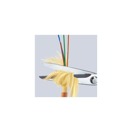 Ножницы для реза KEVLAR® волокон в оптоволоконных кабелях, L-160 мм, хром, ударопроч. 1-к ручки, нан, изображение 2 • Купить по низкой цене в интернет-магазине СМЭК
