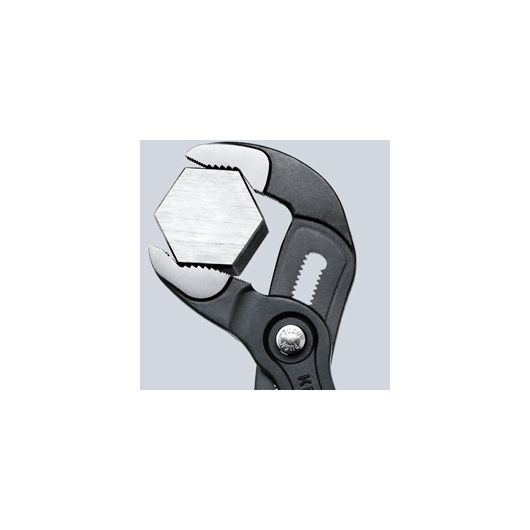 KNIPEX COBRA® клещи переставные с фиксатором, 70 мм (2 3/4"), под ключ 60 мм, L-300 мм, серые, 2-к р, изображение 7 • Купить по низкой цене в интернет-магазине СМЭК