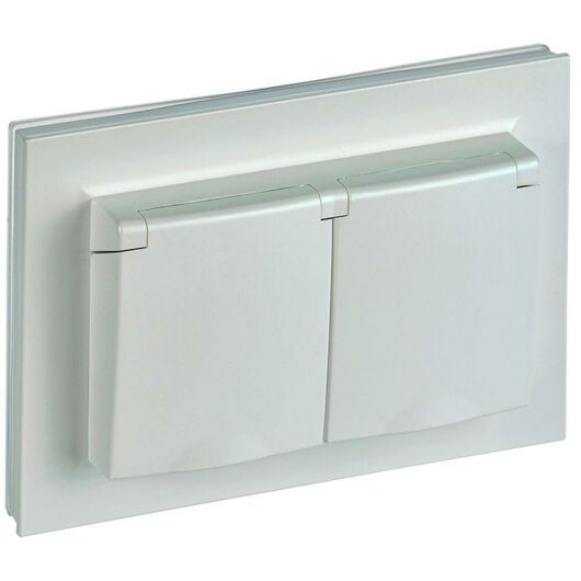 Розетка 2-м СП BRITE РСбш12-3-44-БрЖ 16А в сборе IP44 с крышкой жемчуж. IEK BR-R26-16-44-K36-F • Купить по низкой цене в интернет-магазине СМЭК