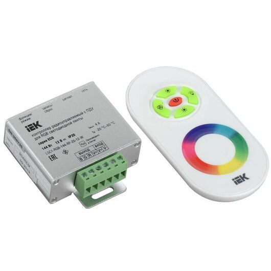 Контроллер с ПДУ радио RGB 3 канала 12В 4А 144Вт белый IEK LSC1-RGB-144-RF-20-12-W • Купить по низкой цене в интернет-магазине СМЭК