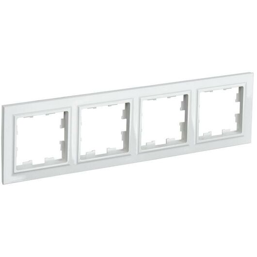 Рамка 4-м BRITE РУ-4-БрБ бел. IEK BR-M42-K01 • Купить по низкой цене в интернет-магазине СМЭК