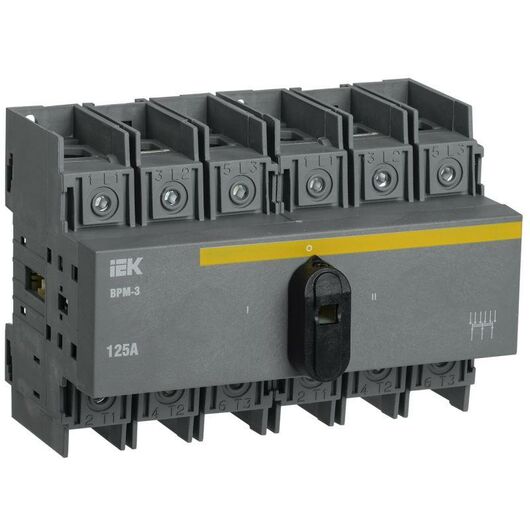 Выключатель-разъединитель модульный 3п 125А ВРМ-3 IEK MVR30-3-125 • Купить по низкой цене в интернет-магазине СМЭК