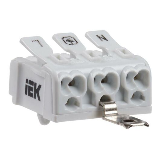 Клемма пружинная соединительная КСПнз3-L+N+PE IEK UKZ-B06-3P-F1-E1-10 • Купить по низкой цене в интернет-магазине СМЭК