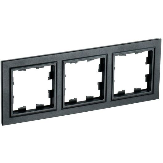 Рамка 3-м BRITE РУ-3-БрЧ черн. IEK BR-M32-K02 • Купить по низкой цене в интернет-магазине СМЭК