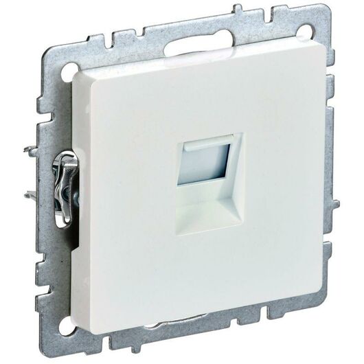 Розетка компьютерная СП RJ45 кат.5E BRITE РК10-БрЖ жемчуж. IEK BR-K10-1-K36 • Купить по низкой цене в интернет-магазине СМЭК