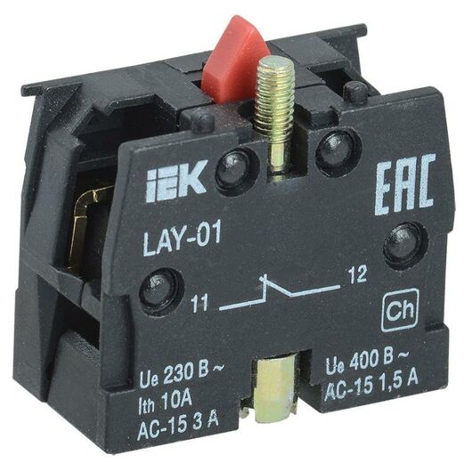 Блок контактный 1р для LAY5 IEK BDK11 • Купить по низкой цене в интернет-магазине СМЭК