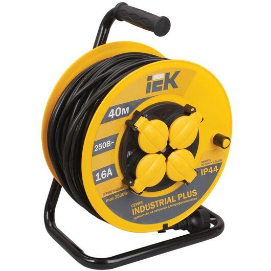 IEK Удлинитель на катушке"Industrial plus" 40 м, 10 А, IP44 • Купить по низкой цене в интернет-магазине СМЭК