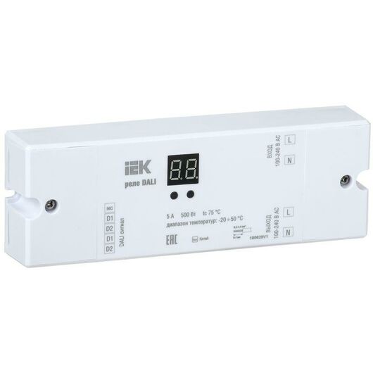 Реле 230В 1 контакт DALI 500Вт IEK LRD11-01-1-500 • Купить по низкой цене в интернет-магазине СМЭК