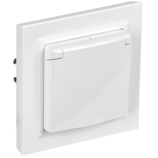 Розетка с крышкой Brite 16А IP44 РСбш10-3-44-БрБ бел. в сб. IEK BR-R16-16-44-K01-F-PRO • Купить по низкой цене в интернет-магазине СМЭК
