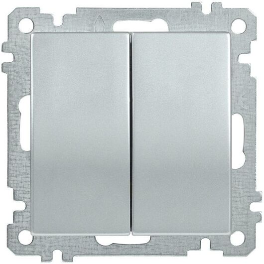 Выключатель 2-кл. СП Bolero ВС10-2-0-Б 10А IP20 механизм серебр. IEK EVB20-K23-10 • Купить по низкой цене в интернет-магазине СМЭК