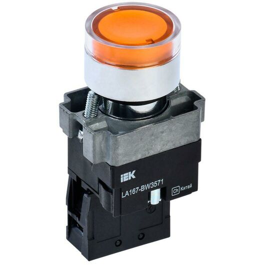 Кнопка LA167-BW3571 d22мм RC 1з с подсвет. желт. IEK BBT20-BW3571-1-12-67-K05 • Купить по низкой цене в интернет-магазине СМЭК