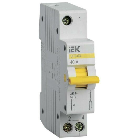 Выключатель-разъединитель трехпозиционный 1п ВРТ-63 40А IEK MPR10-1-040 • Купить по низкой цене в интернет-магазине СМЭК