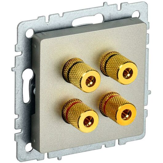 Аудиорозетка 4-м BRITE РА10-БрШ шампань IEK BR-S40-K37 • Купить по низкой цене в интернет-магазине СМЭК