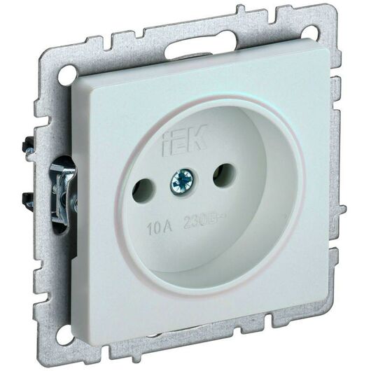 Розетка BRITE РС10-1-0-БрЖ 10А без заземл. без защ. шторок жемчуж. IEK BR-R10-10-K36 • Купить по низкой цене в интернет-магазине СМЭК