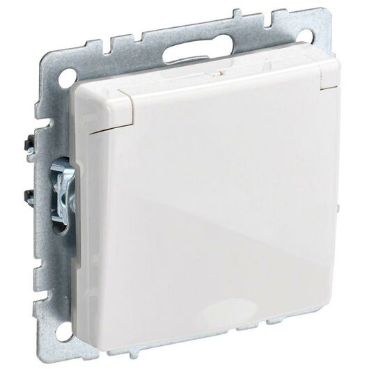 Розетка BRITE РСбш10-3-БрБ 16А IP20 с заземл. защ. шторки с крышкой бел. IEK BR-R16-16-K01 • Купить по низкой цене в интернет-магазине СМЭК