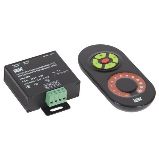Контроллер с ПДУ радио MONO 1 канал 12В 10А 120Вт черн. IEK LSC1-MONO-120-RF-20-12-B • Купить по низкой цене в интернет-магазине СМЭК