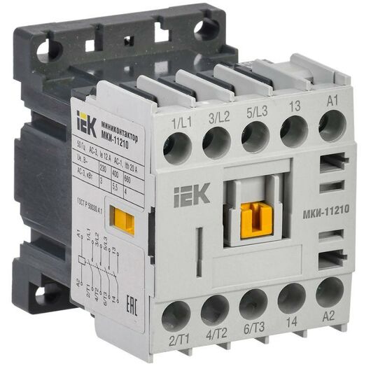 Миниконтактор МКИ-11210 12А 110В/АС3 1НО IEK KMM11-012-110-10 • Купить по низкой цене в интернет-магазине СМЭК