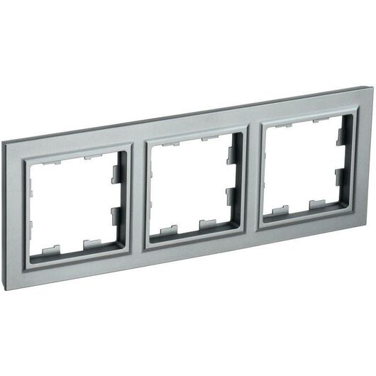Рамка 3-м BRITE РУ-3-БрС сталь IEK BR-M32-K46 • Купить по низкой цене в интернет-магазине СМЭК
