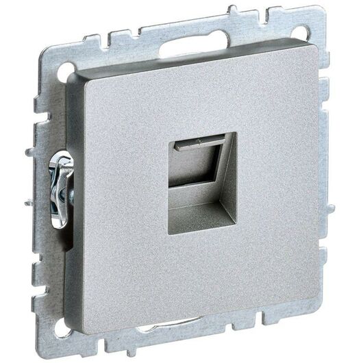 Розетка компьютерная СП RJ45 кат.5E BRITE РК10-БрА алюм. IEK BR-K10-1-K47 • Купить по низкой цене в интернет-магазине СМЭК