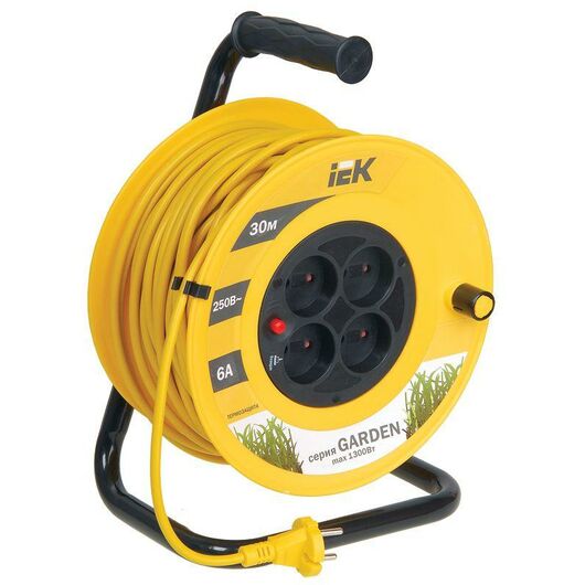 IEK Удлинитель на катушке"Garden" 30 м, 6 А • Купить по низкой цене в интернет-магазине СМЭК