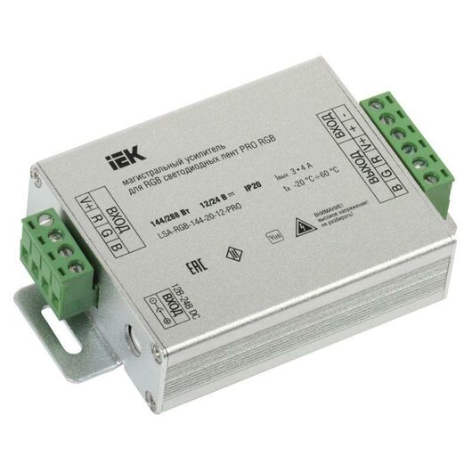 Усилитель магистральный PRO 5050 RGB 3 канала 12В 4А 144Вт IEK LSA-RGB-144-20-12-PRO • Купить по низкой цене в интернет-магазине СМЭК
