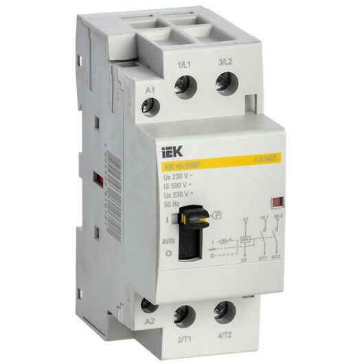 Контактор модульный КМ40-20МР AC с ручным управ. KARAT IEK MKK12-40-20 • Купить по низкой цене в интернет-магазине СМЭК
