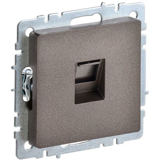 Розетка компьютерная СП RJ45 кат.5E BRITE РК10-БрТБ бронза IEK BR-K10-1-K45 • Купить по низкой цене в интернет-магазине СМЭК