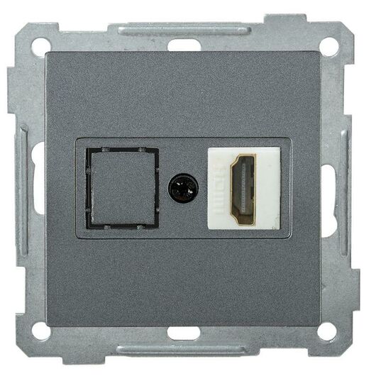 Розетка аудио/видео HDMI СП BOLERO РHDMI-0-Б механизм антрацит IEK EHB10-K95 • Купить по низкой цене в интернет-магазине СМЭК