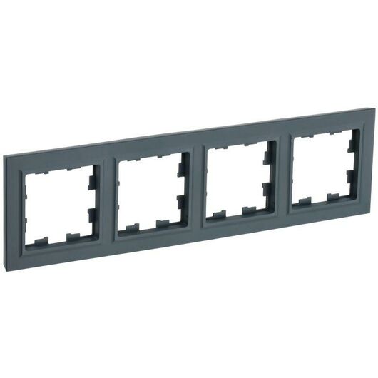 Рамка 4-м BRITE РУ-4-БрГ графит IEK BR-M42-K53 • Купить по низкой цене в интернет-магазине СМЭК
