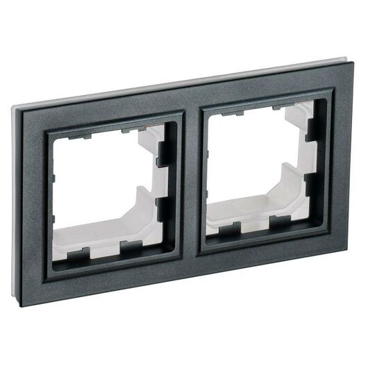 Рамка 2-м IP44 BRITE РУ-2-БрЧ-44 черн. IEK BR-M22-44-K02 • Купить по низкой цене в интернет-магазине СМЭК
