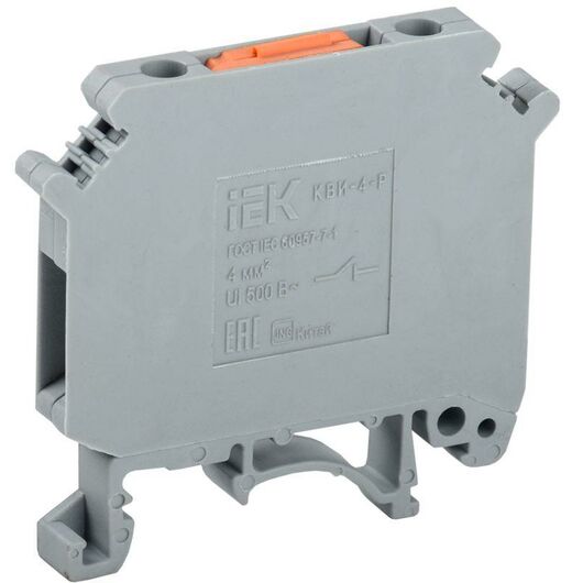 Клемма винтовая КВИ-4-Р с размыкателем сер. IEK YZN30-004P-K03 • Купить по низкой цене в интернет-магазине СМЭК