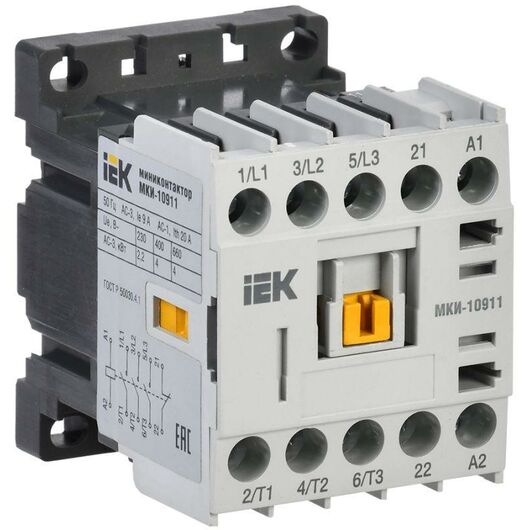 Миниконтактор МКИ-10911 9А 110В/АС3 1Н3 IEK KMM11-009-110-01 • Купить по низкой цене в интернет-магазине СМЭК
